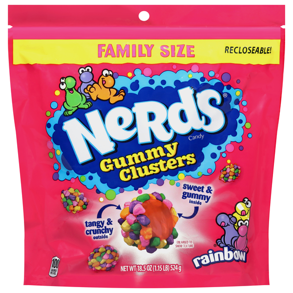 Nerds Rainbow Gummy Clusters Candy Family Size