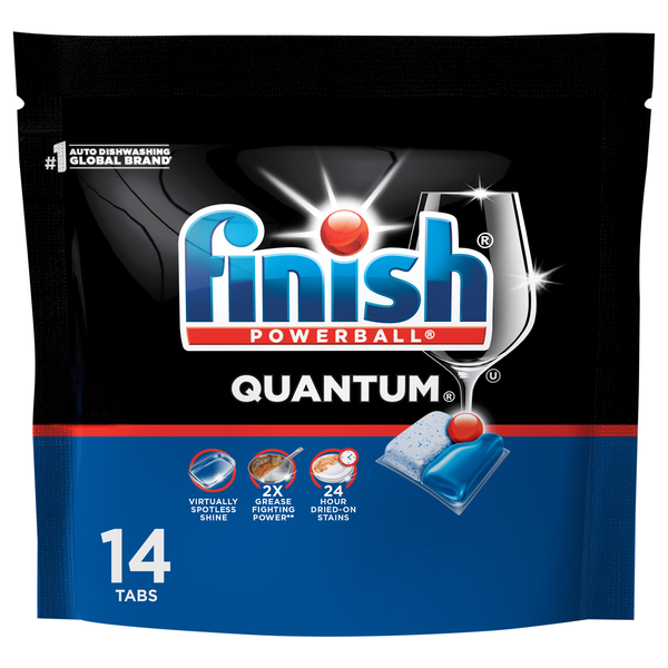 FINISH Powerball Quantum Automatic Dishwasher Detergent Tabs - 14 ct