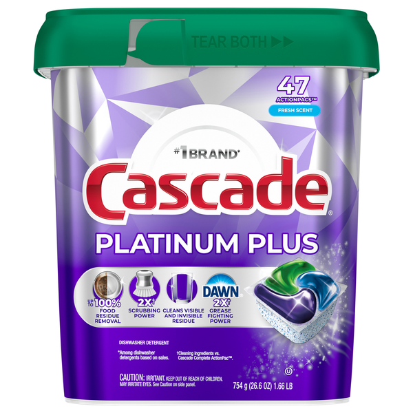 Cascade Platinum Plus Dawn Fresh Scent Dishwasher Detergent ActionPacs