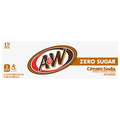 A&W Zero Sugar Cream Soda - 12 pk