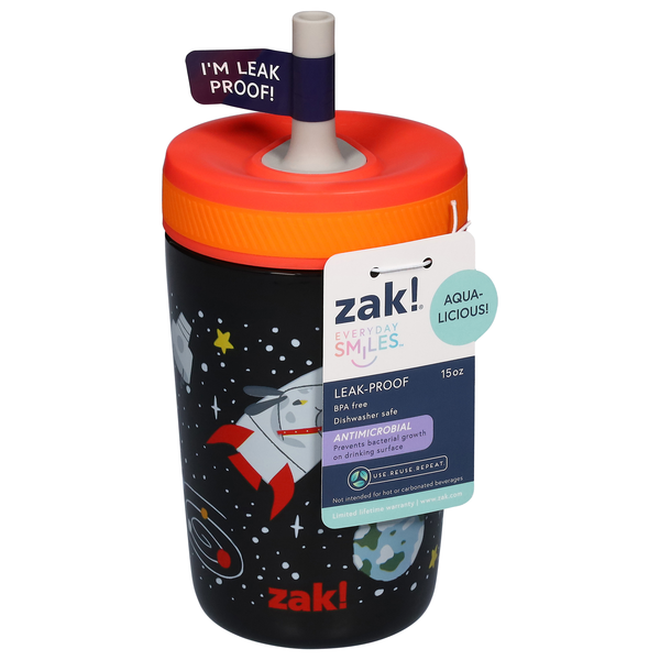 Zak! Everyday Smiles Leak-Proof Bottle Space 15 oz