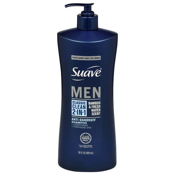 Suave Men Classic Clean Anti-Dandruff 2-in-1 Shampoo & Conditioner