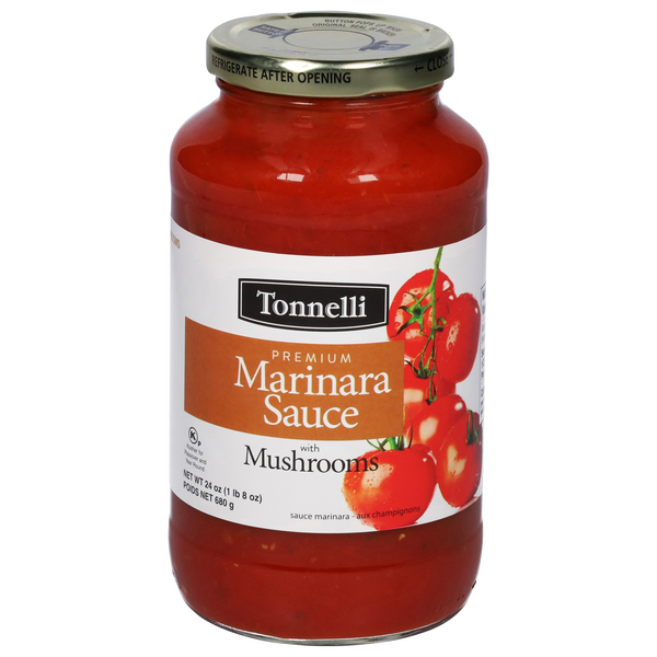 Tonnelli Marinara Pasta Sauce with Mushrooms Kosher For Passover