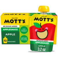 Mott's No Sugar Added Applesauce Pouches - 12 ct | Hannaford