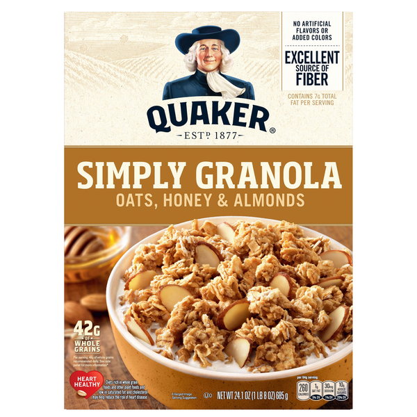 Quaker Simply Granola Oats Honey & Almonds Whole Grain Cereal