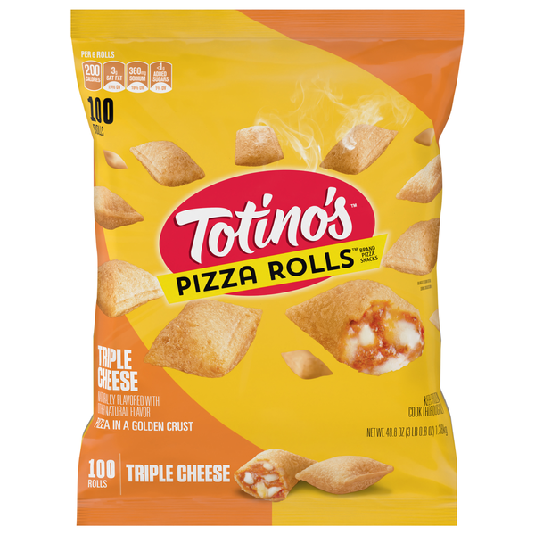 Totino's Triple Cheese Pizza Rolls Snacks - 100 ct Frozen