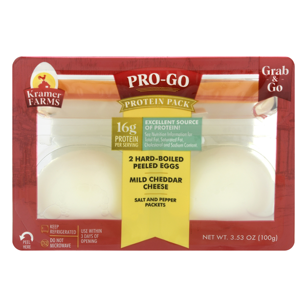 Kramer Farms Pro-Go Protein Pack Grab & Go Hard Boiled Eggs & Mild Cheddar