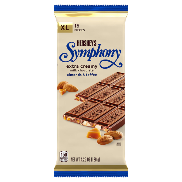 Hershey's Symphony Almonds & Toffee X-Creamy Milk Chocolate XL Candy Bar