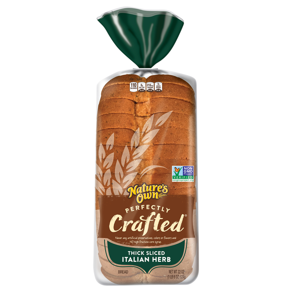 Nature's Own Perfectly Crafted Italian Herb Bread Thick Sliced