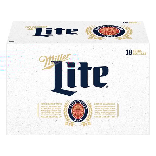 Miller Lite Pilsner Beer - 18 pk