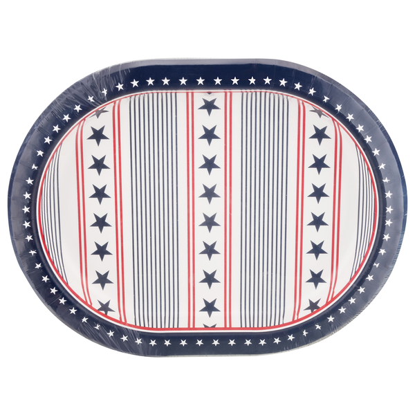 Smart Living Oval Patriotic Platters