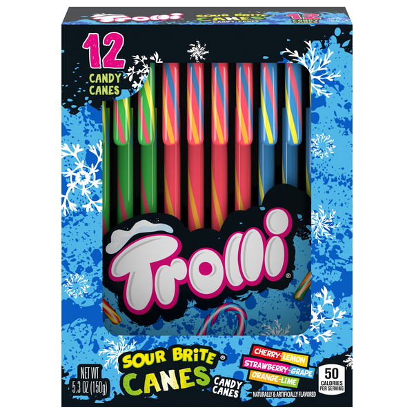 Trolli Sour Brite Assorted Candy Canes - 12 ct