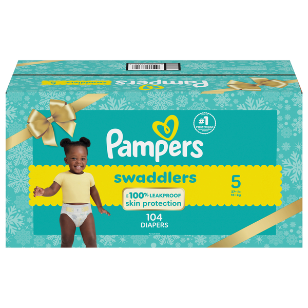 Pampers Swaddlers Size 5 Baby Diapers 27+ lb