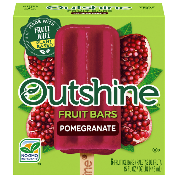 Outshine Pomegranate Fruit Ice Bars - 6 ct