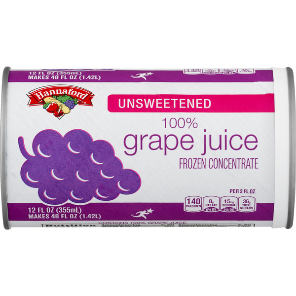 Hannaford Unsweetened 100% Grape Juice Frozen Concentrate