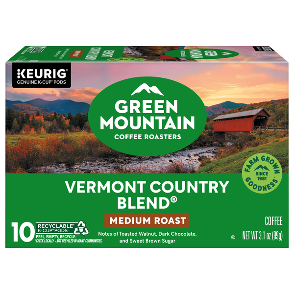 Green Mountain Vermont Country Blend Medium Roast K-Cup Coffee Pods