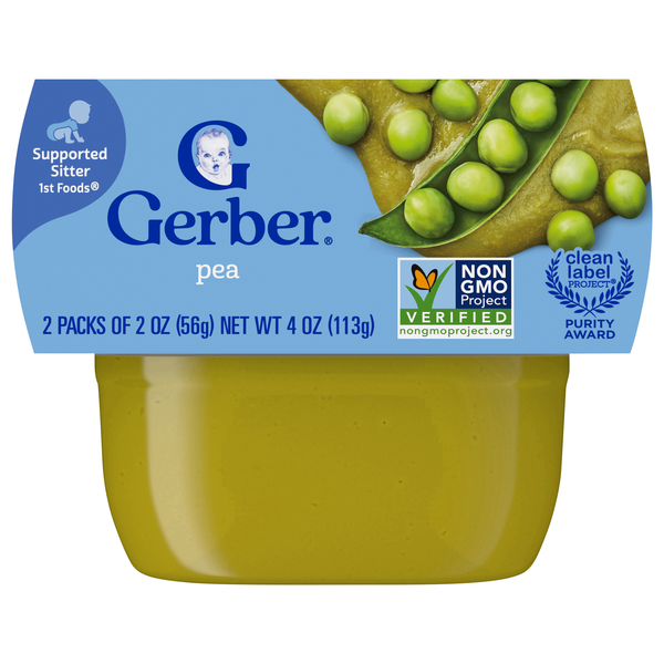 Gerber Natural 1st Baby Food Pea - 2 ct