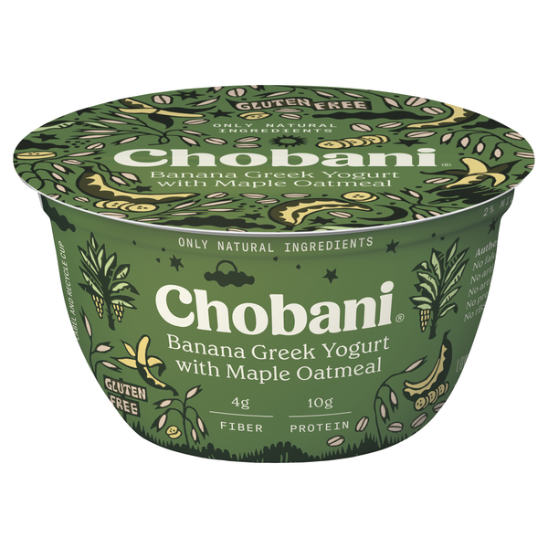 Save on Chobani Banana Greek Yogurt with Maple Oatmeal Gluten Free