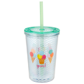 Smart Living Summer Straw Tumbler Ice Cream