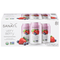 Sanavi Organic Very Berry Sparkling Spring Water - 8 pk