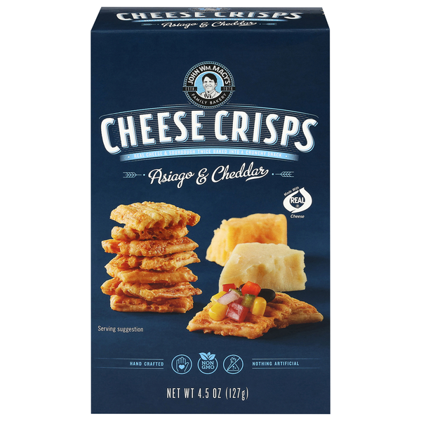 John WM Macy's Asiago & Cheddar Cheese Crisps