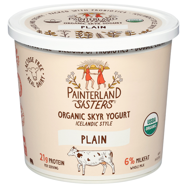 Painterland Sisters Organic 6% Milkfat Plain Skyr Yogurt
