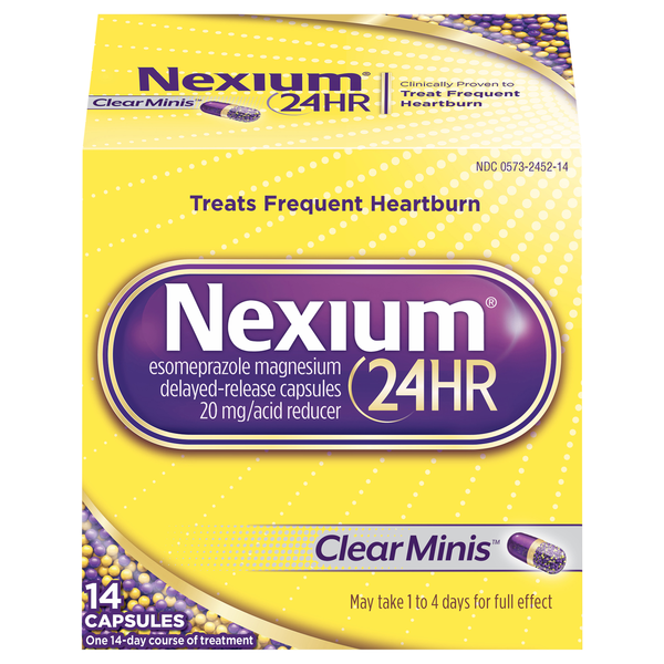 Nexium 24 HR Acid Reducer 20 mg Clear Minis Capsules