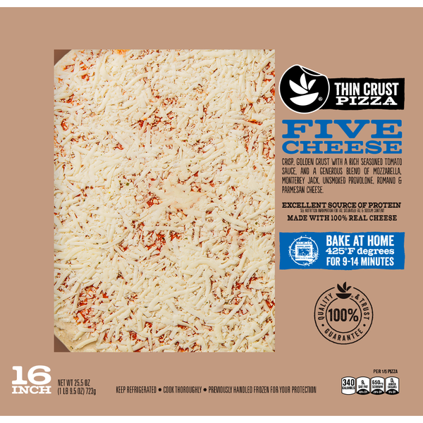 Stop & Shop Deli Five Cheese Thin Crust Pizza Refrigerated