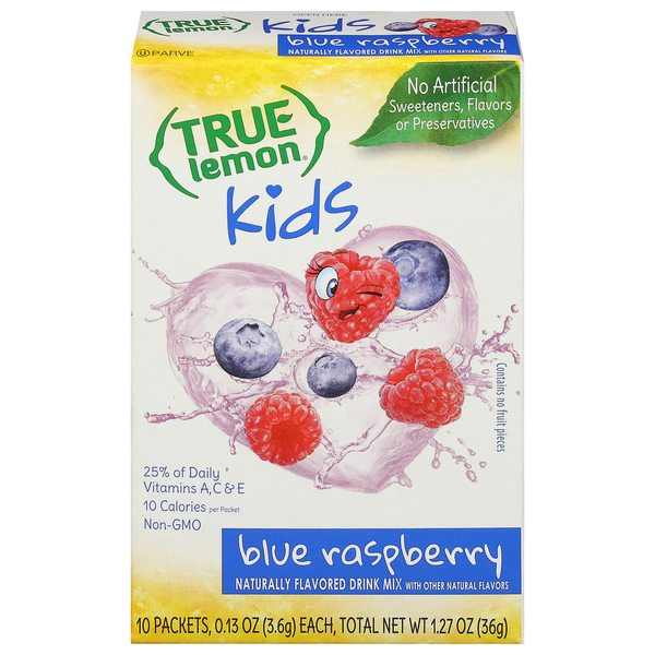 True Lemon Kids Blue Raspberry Drink Mix - 10 ct
