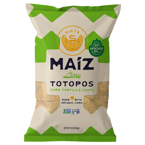 Siete Organic Gluten Free Maiz Lime Corn Tortilla Chips