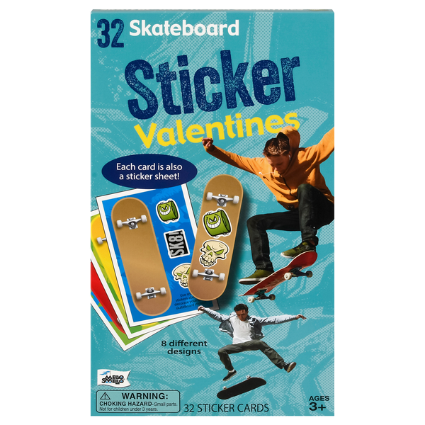 Mello Smello Skateboard Sticker Valentine's Day Cards