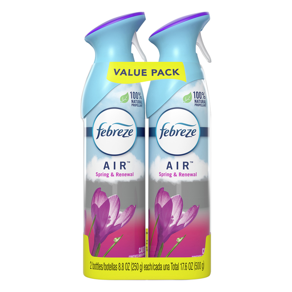 Save on Febreze Air Freshener Spring & Renewal Aerosol Spray Twin Pack