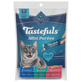 Blue Buffalo Tastefuls Mini Purees Cat Snack Variety - 12 ct
