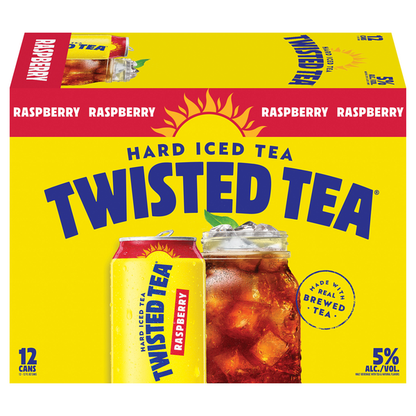 Twisted Tea Hard Iced Tea Raspberry - 12 pk