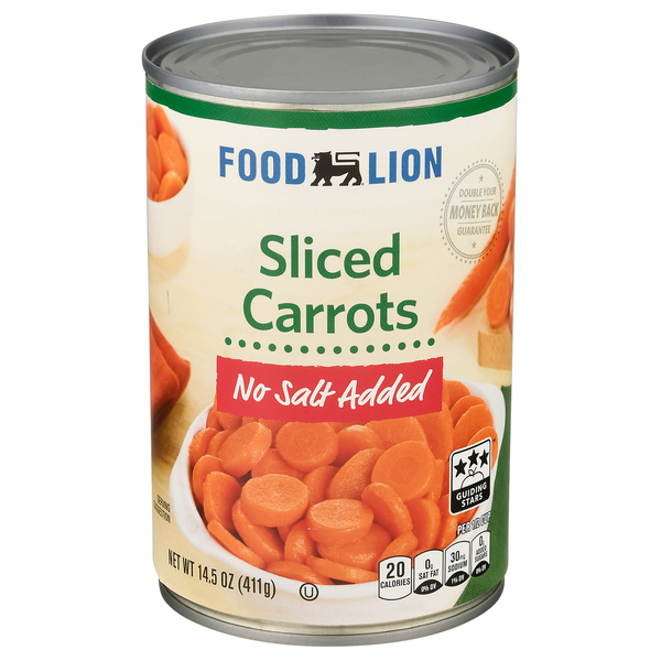Food Lion No Salt Added Sliced Carrots