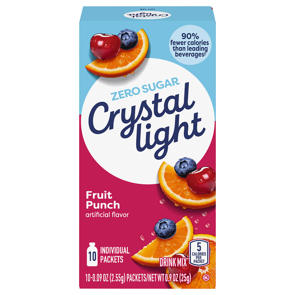 Crystal Light Fruit Punch Flavor Drink Mix Packets - 10 ct