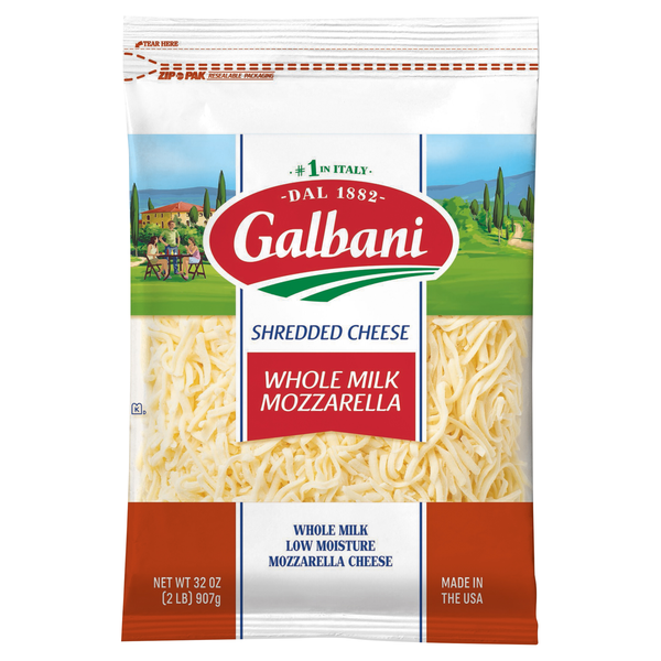 Galbani Shredded Whole Milk Mozzarella Cheese