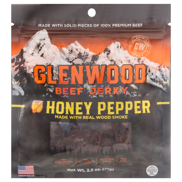 Glenwood Honey Pepper Flavored Beef Jerky