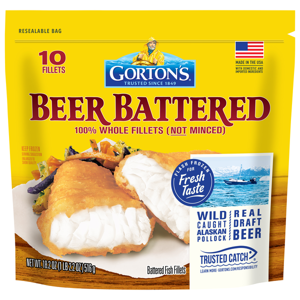 Gorton's Beer Battered Fish Fillets - 10 ct Frozen