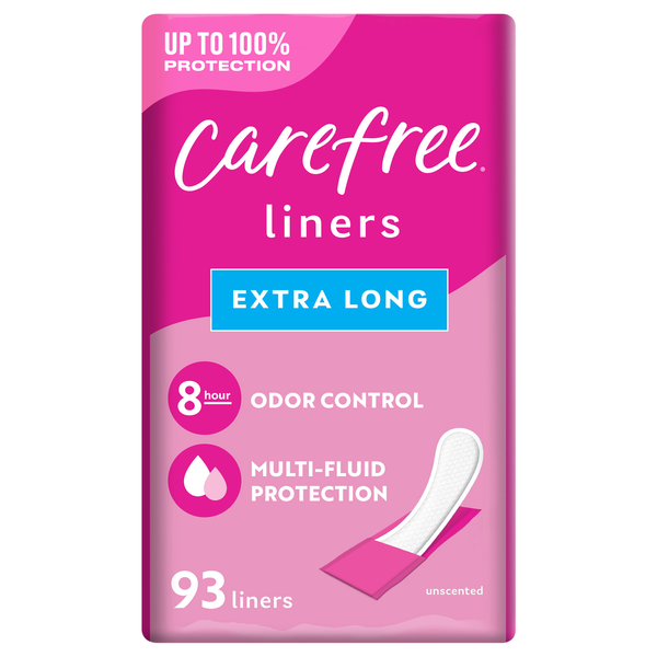 Carefree Unscented Extra Long Liners To Go