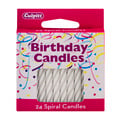 Culpitt White Spiral Birthday Candles