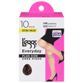 L'eggs Knee Highs Jet Suntan Sheer Toe Plus Size