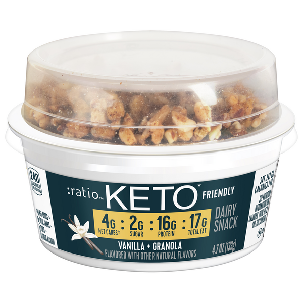 Save on Ratio Keto Friendly Dairy Snack Vanilla & Granola Order Online