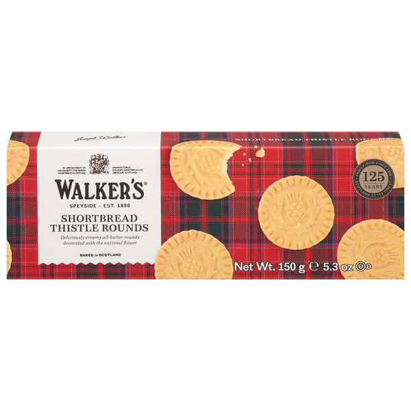 Walkers Pure Butter Shortbread Rounds Cookies