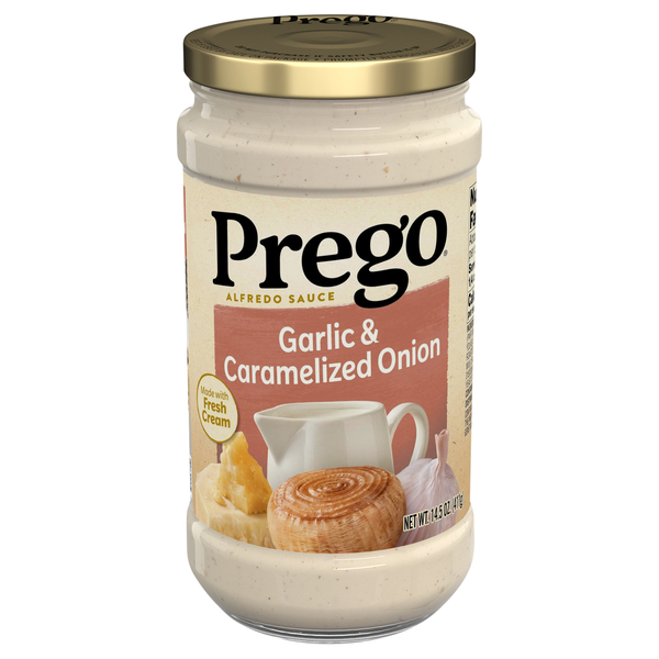 Prego Garlic & Caramelized Onion Alfredo Pasta Sauce