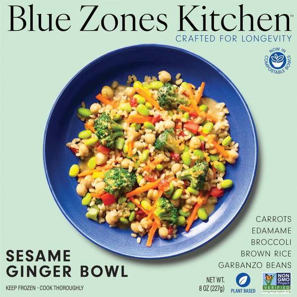 Blue Zones Kitchen Sesame Ginger Bowl Frozen Meal