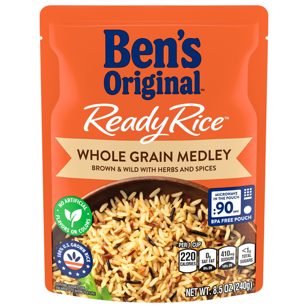 Ben's Original 90 Second Microwave Ready Rice Whole Grain Medley