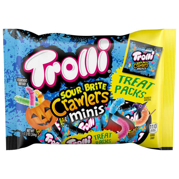 Trolli Sour Brite Crawlers Minis Treat Packs Halloween Candy