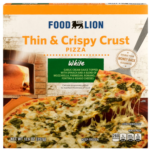 Food Lion Thin & Crispy Crust White Pizza Frozen