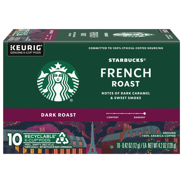 Starbucks French Roast Dark Roast Coffee K-Cup Pods